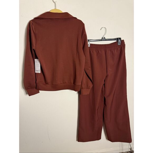 NWT ATHLETA SET Allure 1/4 Zip Sweatshirt And Endeavor Relaxed Pant Size Small - Picture 8 of 9